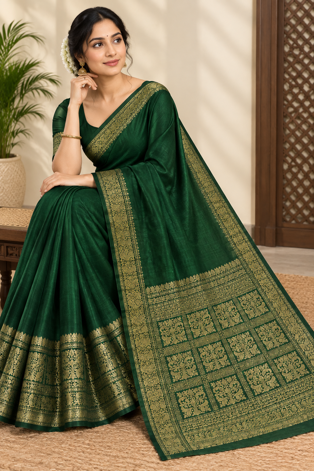 Soft Silk Saree with Unstitched Blouse Piece