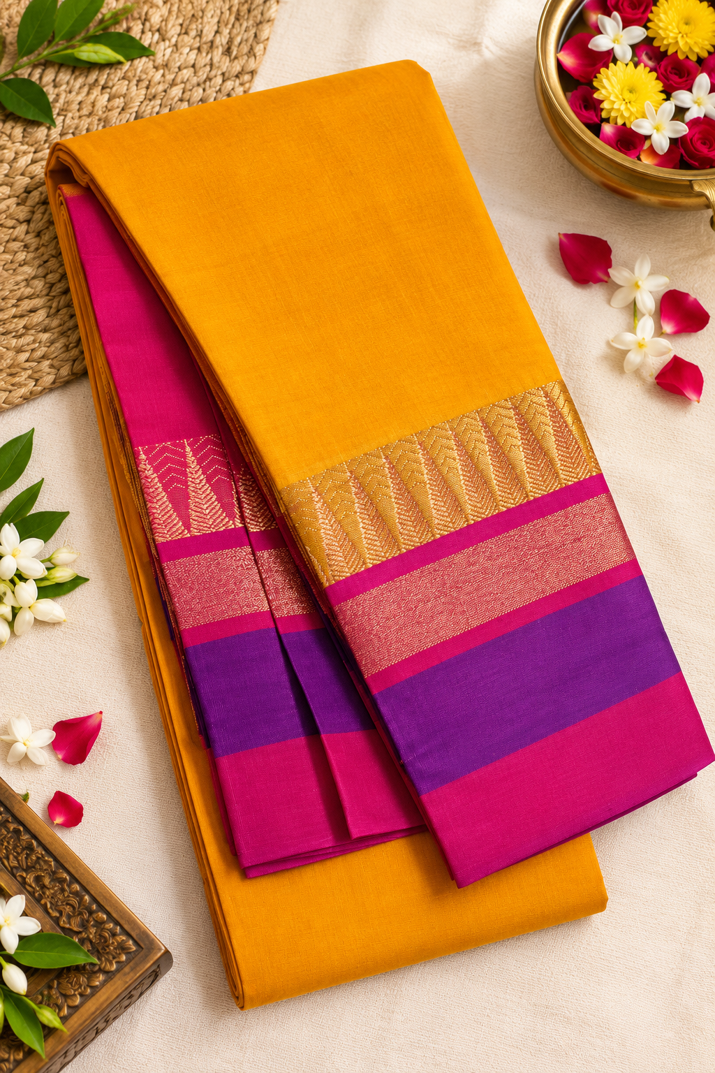 Elampillai Silk Saree with Unstitched Blouse Piece