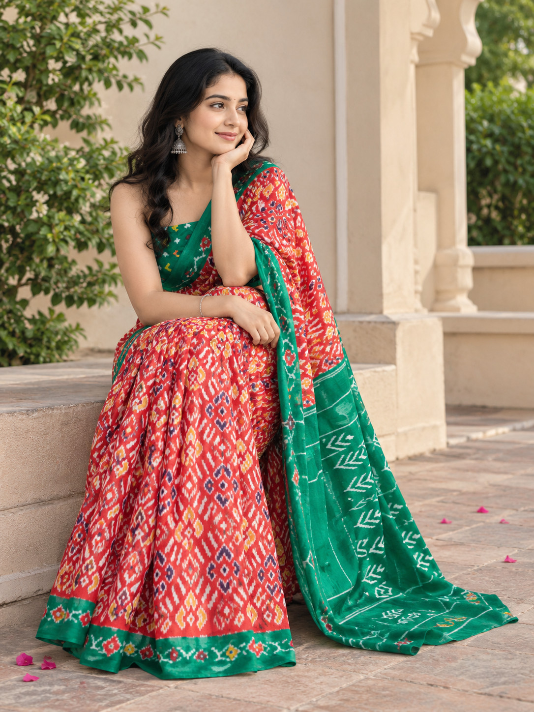 Jaipur Cotton Printed Saree with Unstitched Blouse Piece
