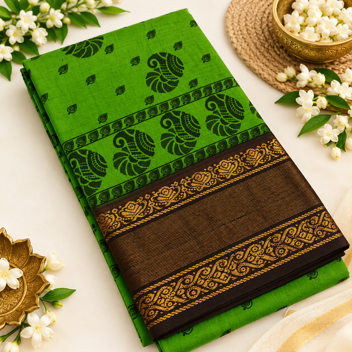 Bandhini Pure Cotton Saree