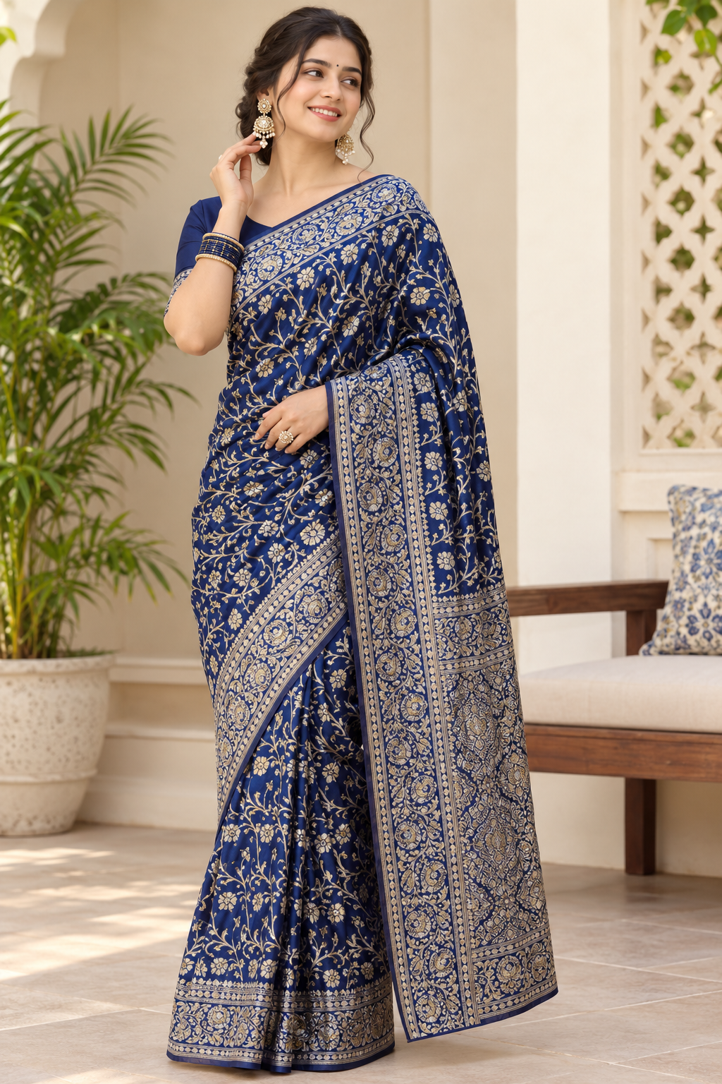 Soft Silk Saree with Unstitched Blouse Piece