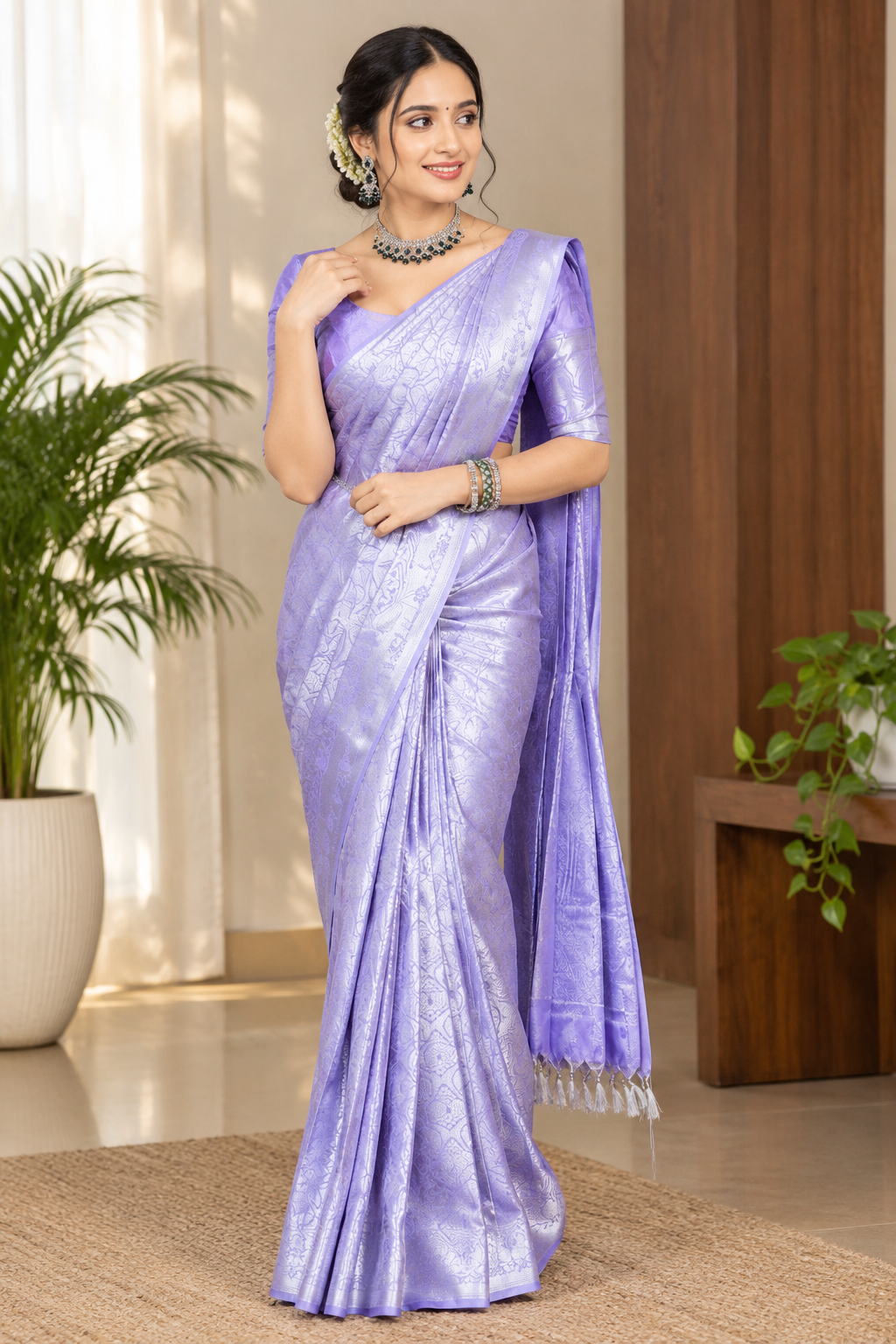 Soft Silk Saree with Unstitched Blouse Piece