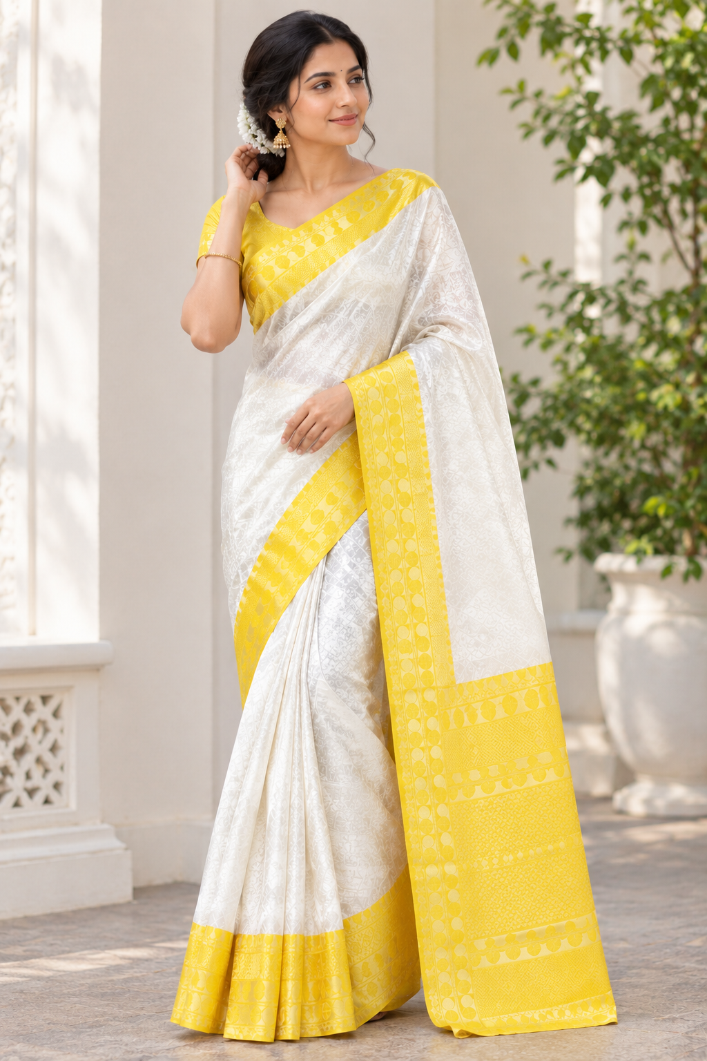 Soft Silk Saree with Unstitched Blouse Piece