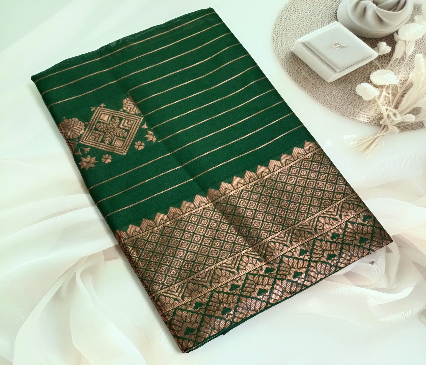 Soft Silk Saree with Unstitched Blouse Piece