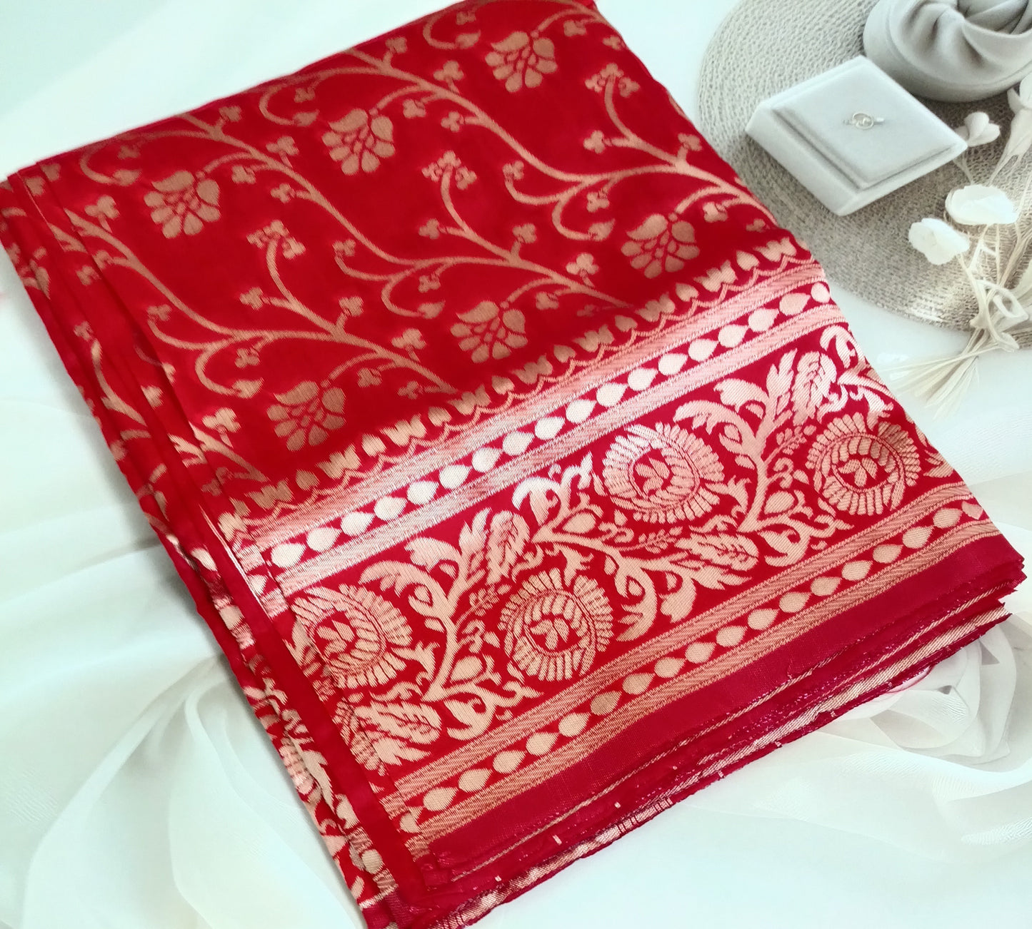 Soft Silk Saree with Unstitched Blouse Piece