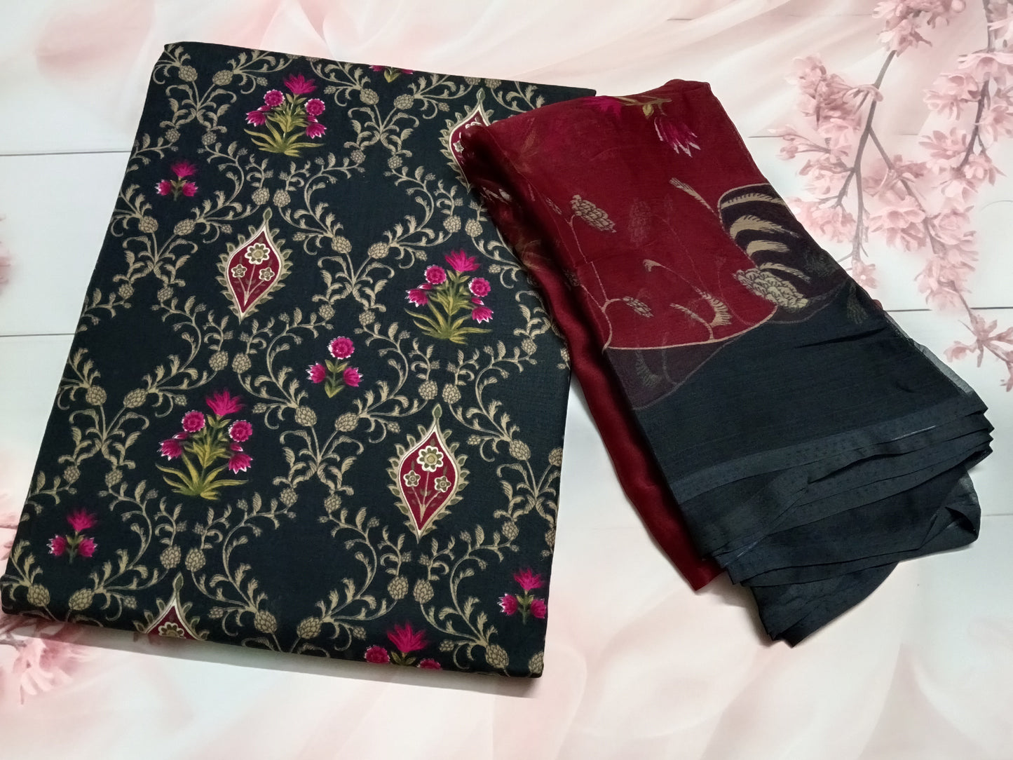 Women's Cotton Print Unstitched Salwar Suit Material