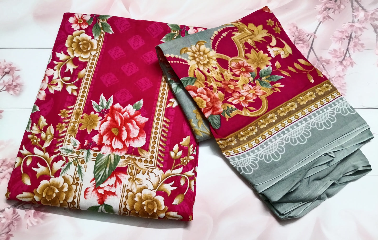 Women's Cotton Print Unstitched Salwar Suit Material