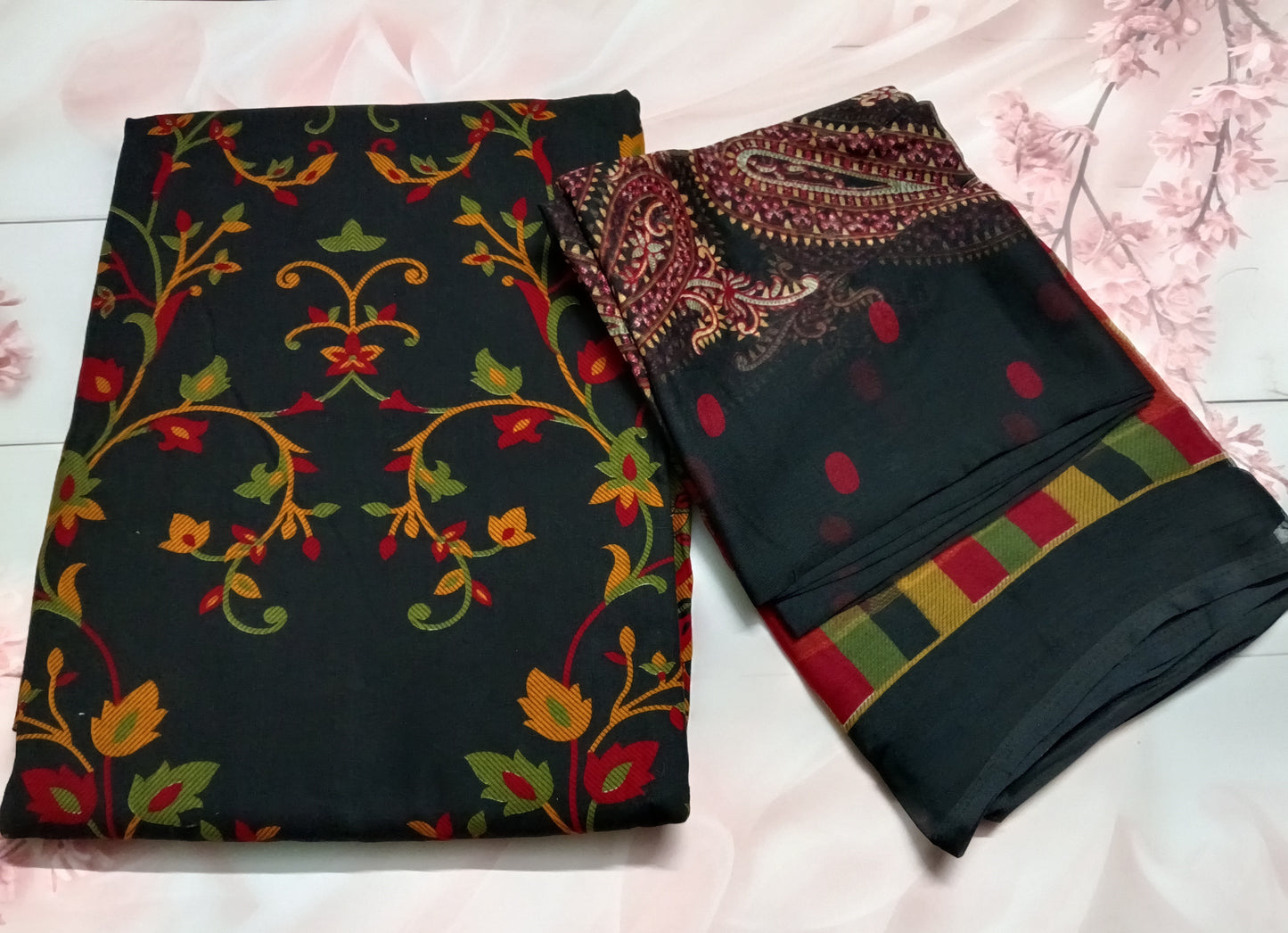 Women's Cotton Print Unstitched Salwar Suit Material