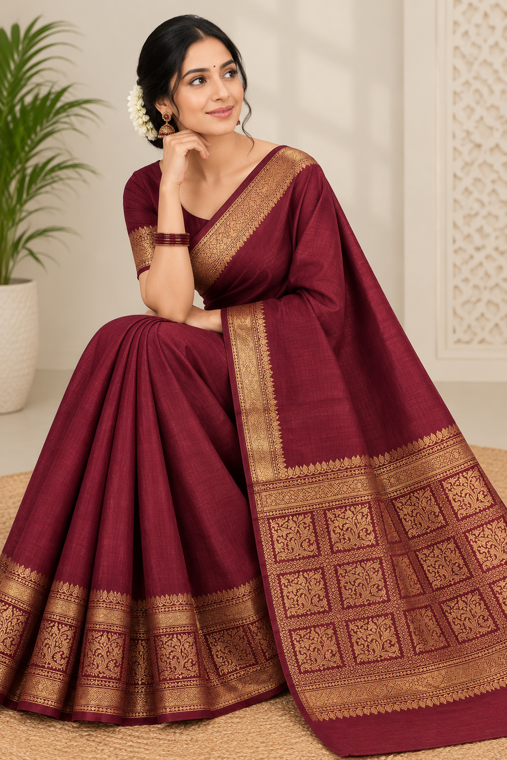 Soft Silk Saree with Unstitched Blouse Piece