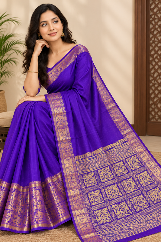 Soft Silk Saree with Unstitched Blouse Piece
