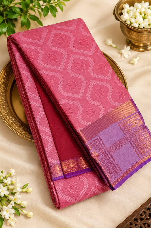 Elampillai Silk Saree with Unstitched Blouse Piece