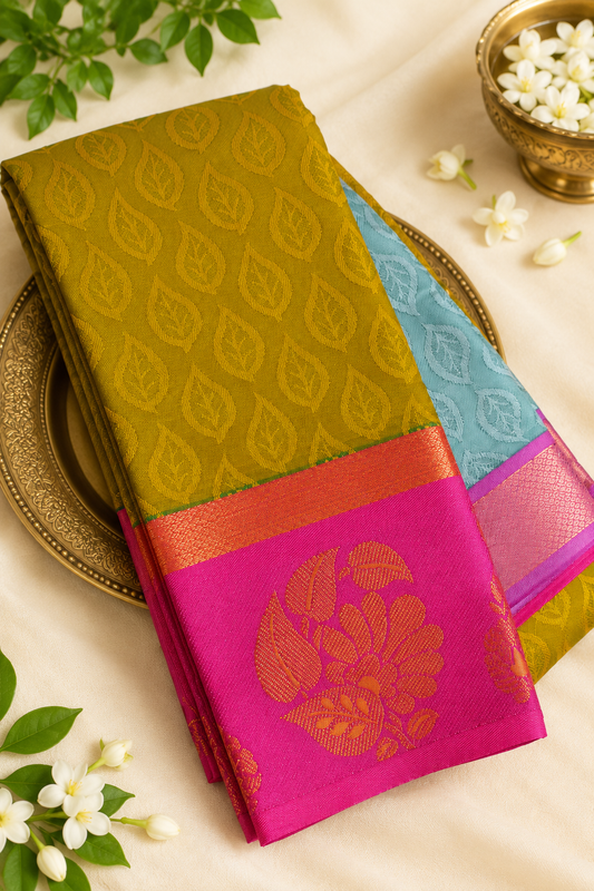 Elampillai Silk Saree with Unstitched Blouse Piece