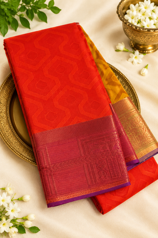 Elampillai Silk Saree with Unstitched Blouse Piece