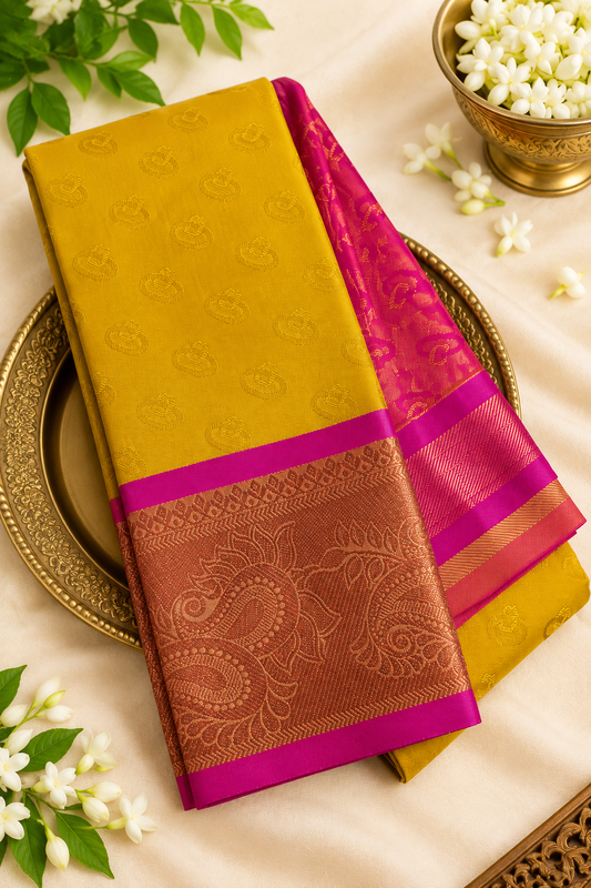 Elampillai Silk Saree with Unstitched Blouse Piece