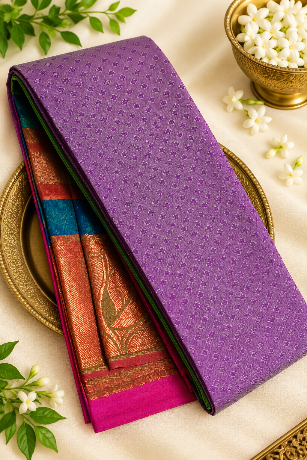 Elampillai Silk Saree with Unstitched Blouse Piece