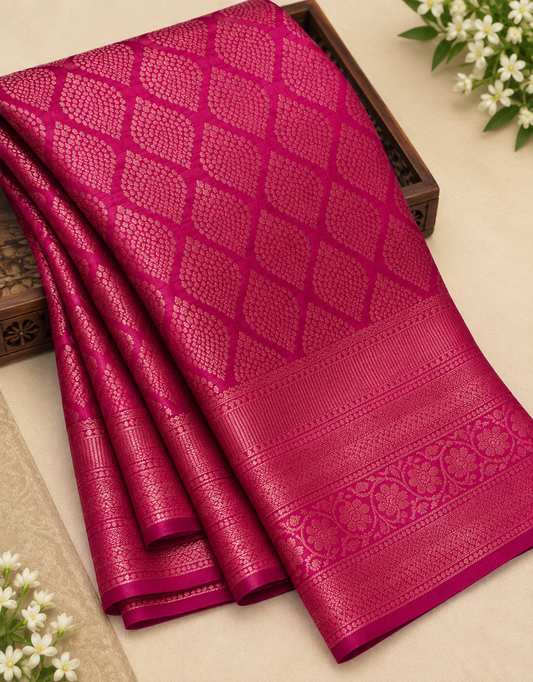 Soft Silk Saree with Unstitched Blouse Piece