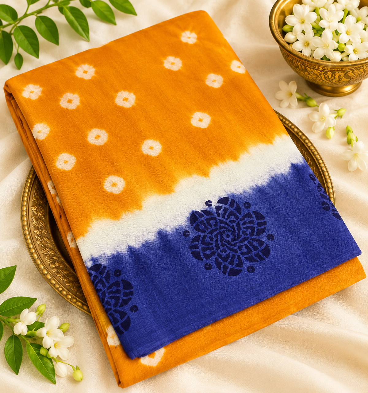 Bandhini Pure Cotton Saree