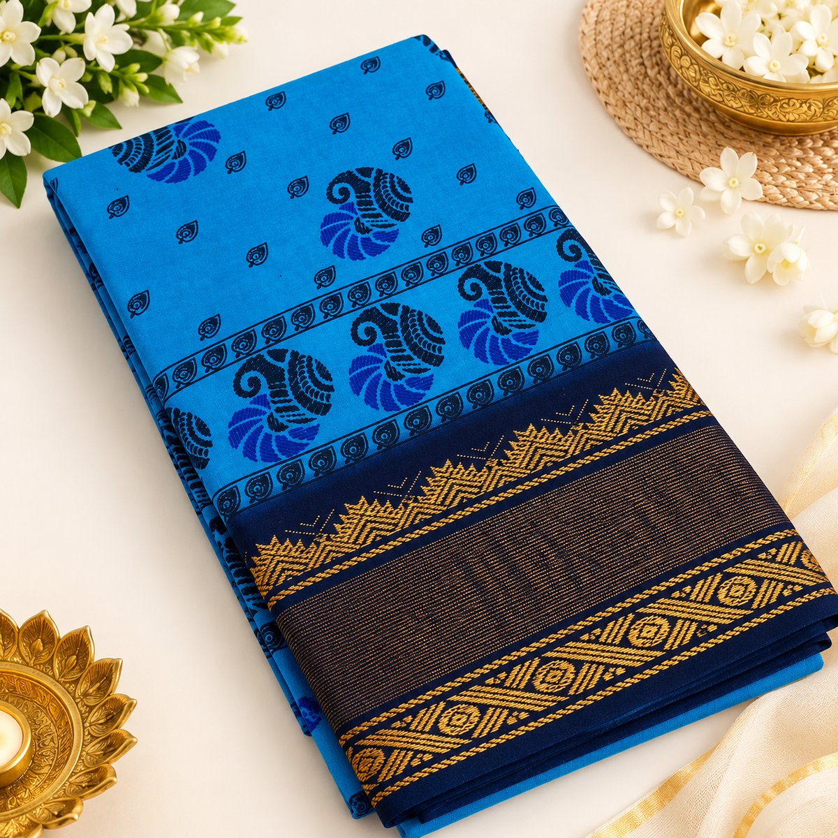Bandhini Pure Cotton Saree