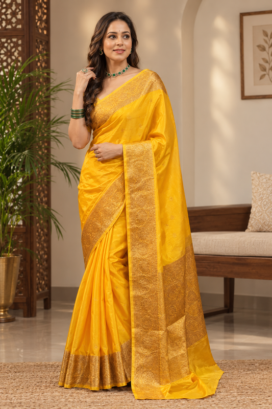 Soft Silk Saree with Unstitched Blouse Piece