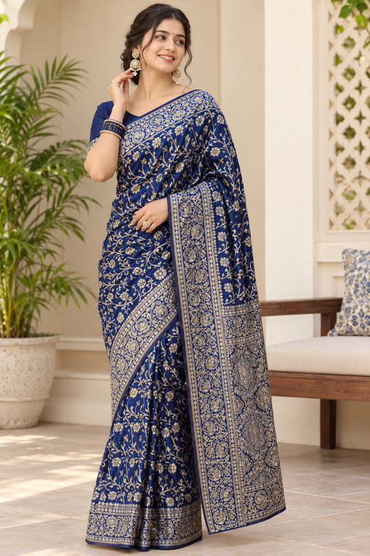 Soft Silk Saree with Unstitched Blouse Piece
