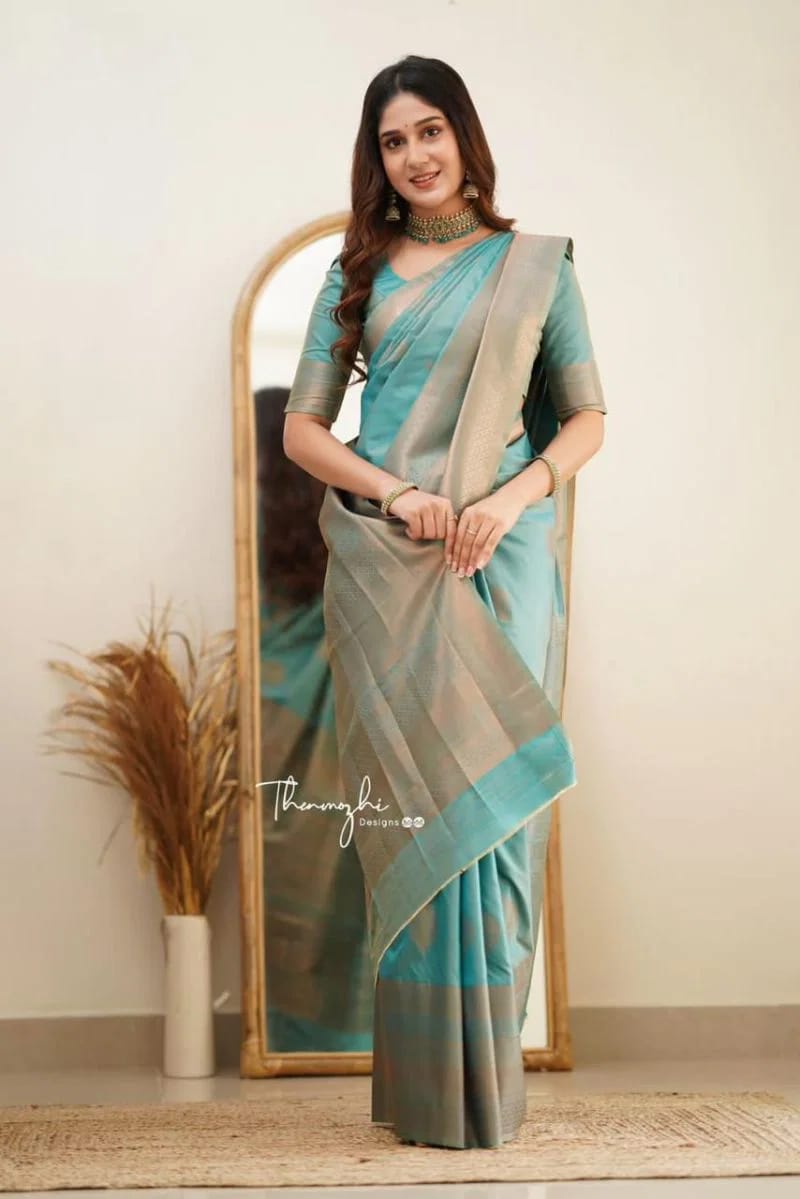 Soft Silk Saree with Unstitched Blouse Piece
