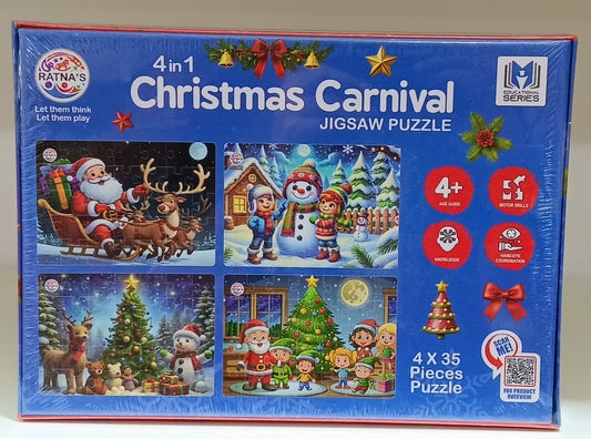 4 in 1 Jigsaw Puzzle Christmas Carnival