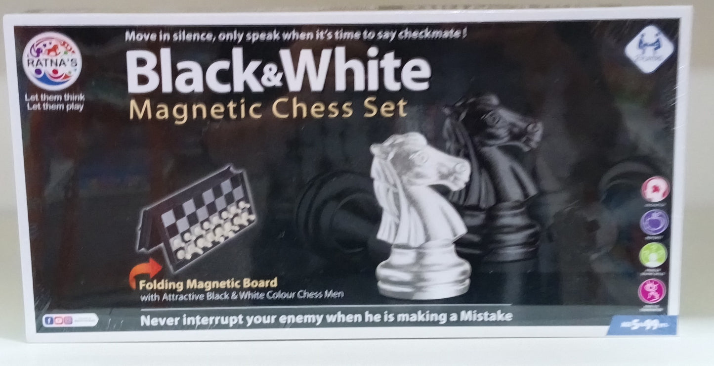 Black and White Magnetic Chess Set
