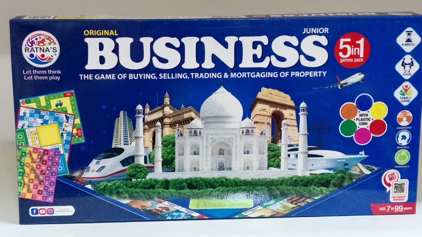 5 in 1 Business Junior Deluxe Board Game