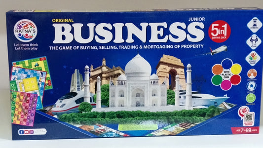 5 in 1 Business Junior Deluxe Board Game
