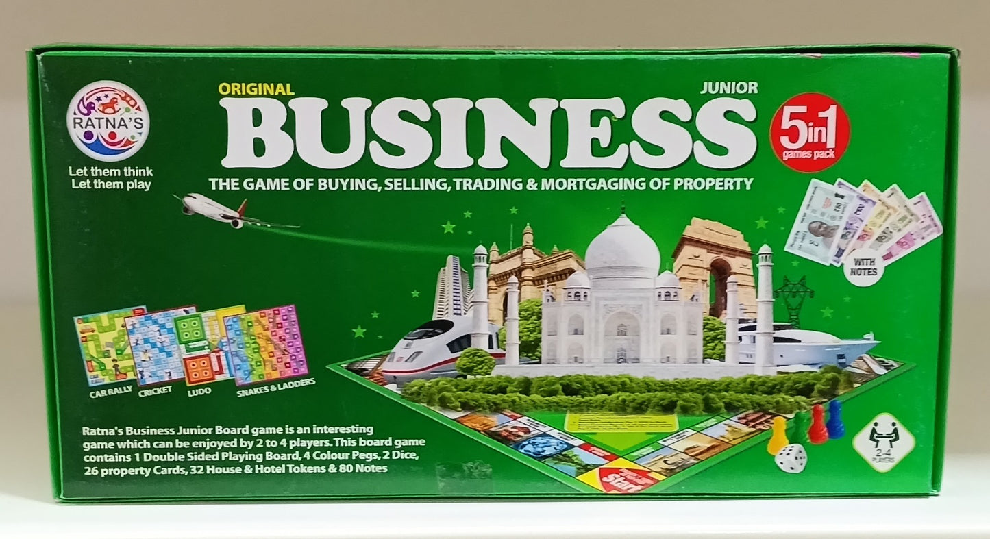 5 in 1 Business Junior Deluxe Board Game