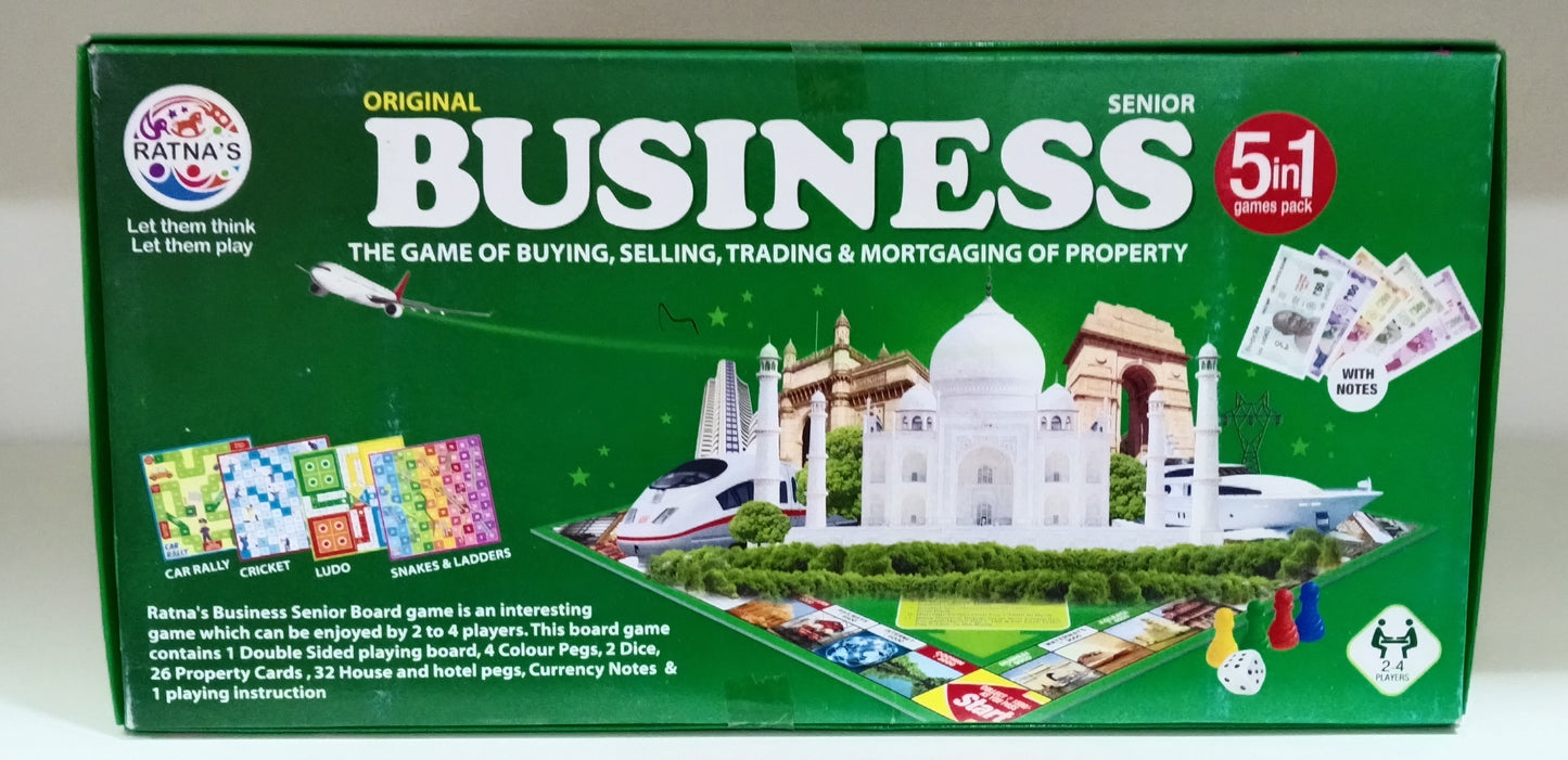 5 in 1 Business Senior Deluxe Board Game