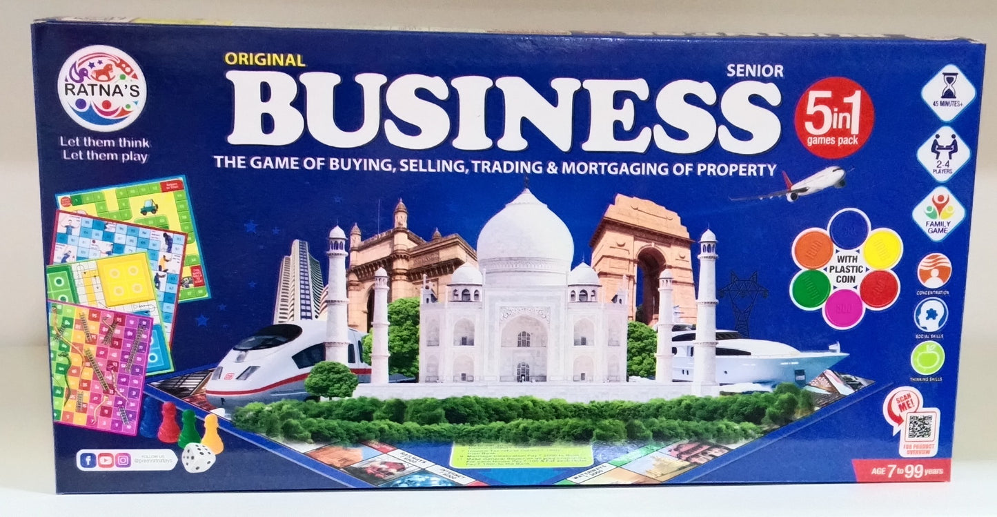 5 in 1 Business Senior Deluxe Board Game