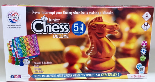 CHESS 5 IN 1 JUNIOR DELUXE