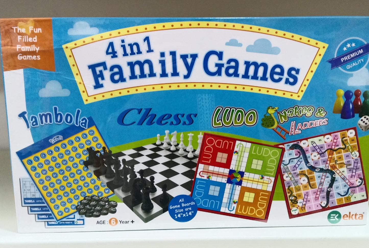 4 in 1 Family Strategy Board Games
