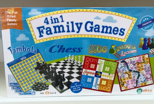 4 in 1 Family Strategy Board Games