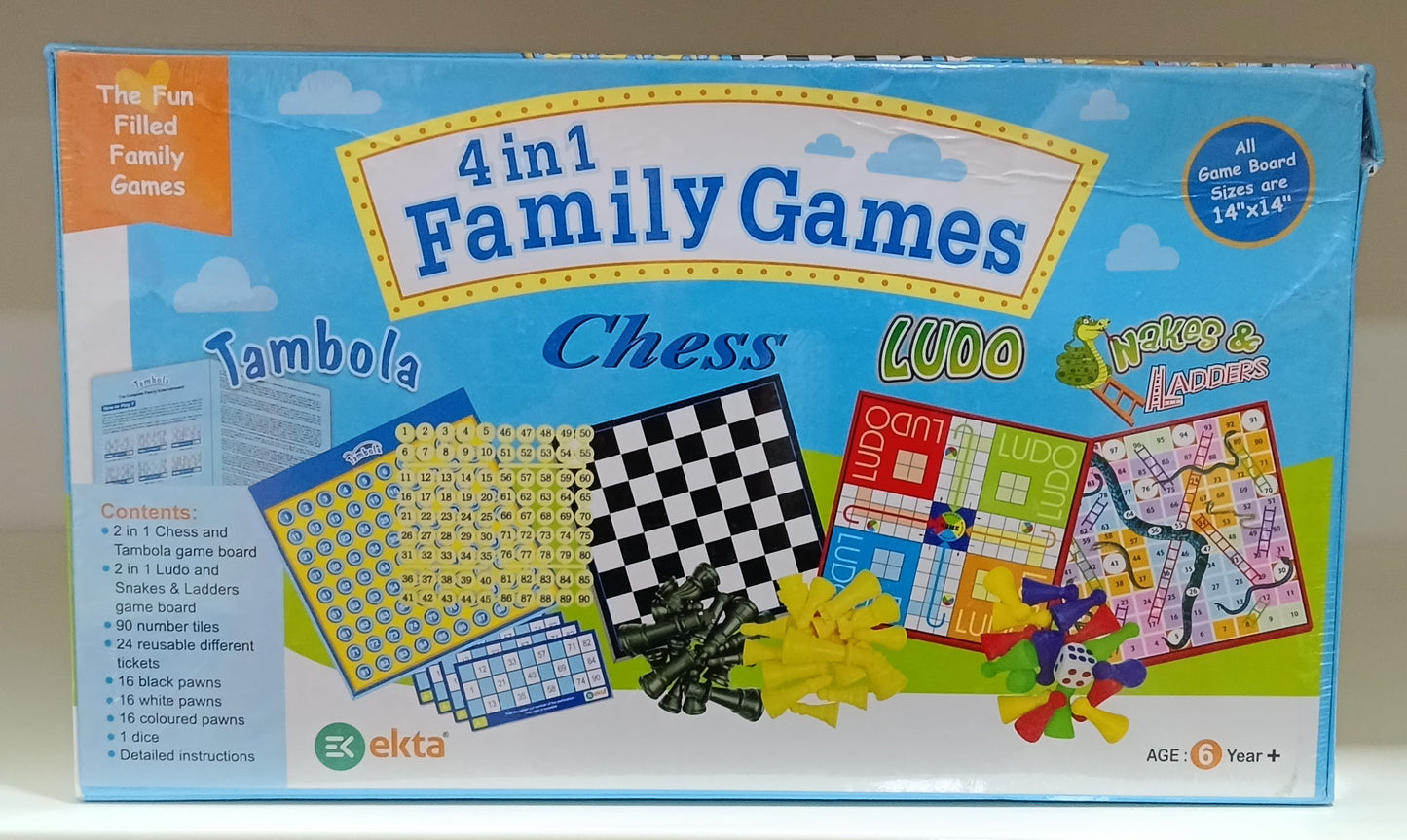 4 in 1 Family Strategy Board Games