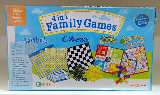 4 in 1 Family Strategy Board Games