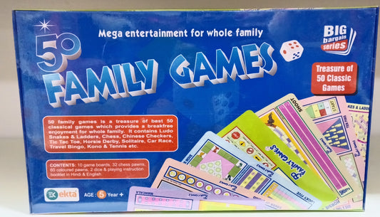 50 Family Fun Board Game Set