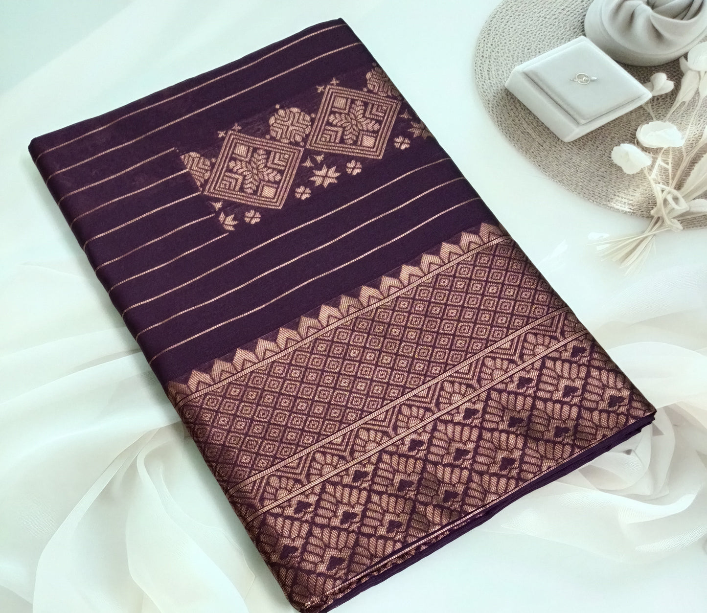 Soft Silk Saree with Unstitched Blouse Piece