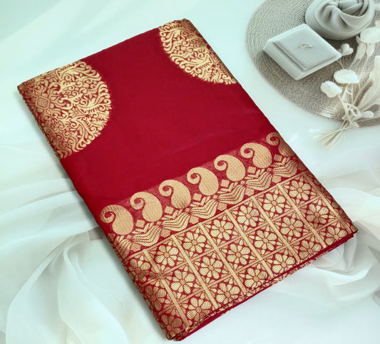 Soft Silk Saree with Unstitched Blouse Piece