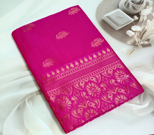 Soft Silk Saree with Unstitched Blouse Piece