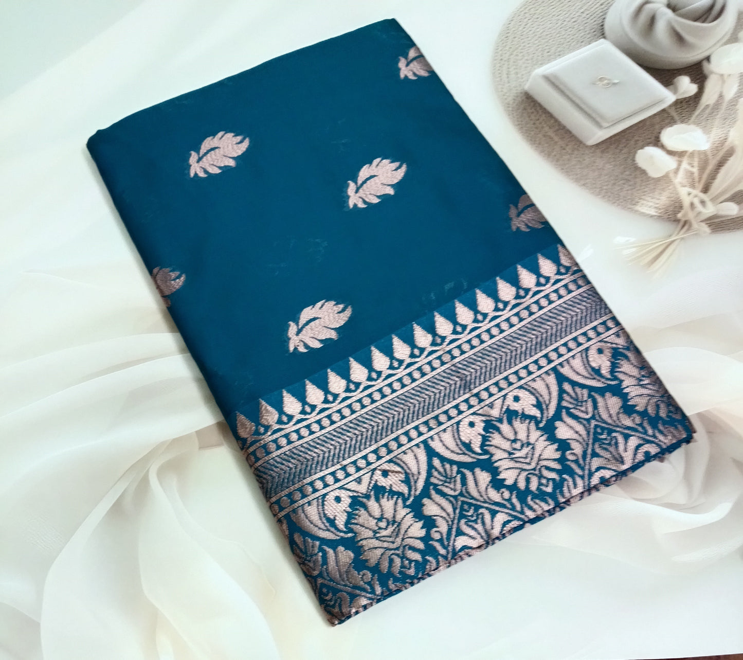 Soft Silk Saree with Unstitched Blouse Piece
