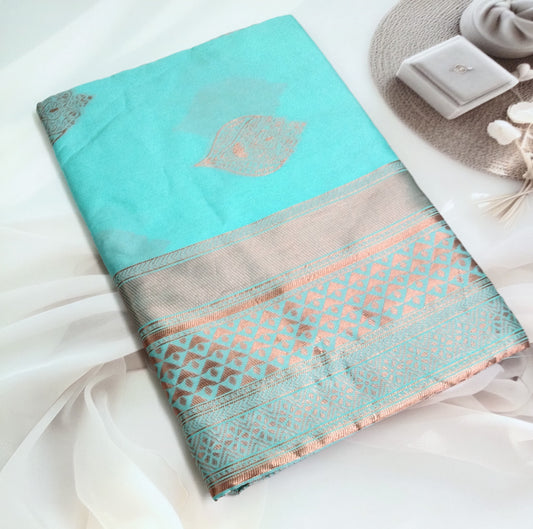 Soft Silk Saree with Unstitched Blouse Piece