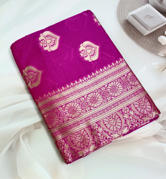 Soft Silk Saree with Unstitched Blouse Piece