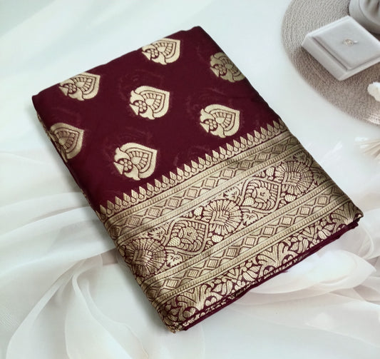 Soft Silk Saree with Unstitched Blouse Piece