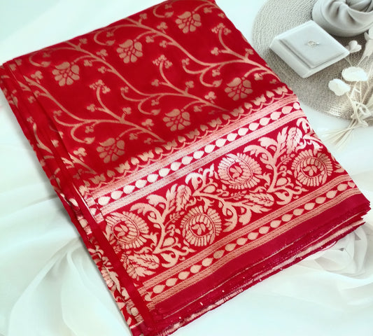 Soft Silk Saree with Unstitched Blouse Piece