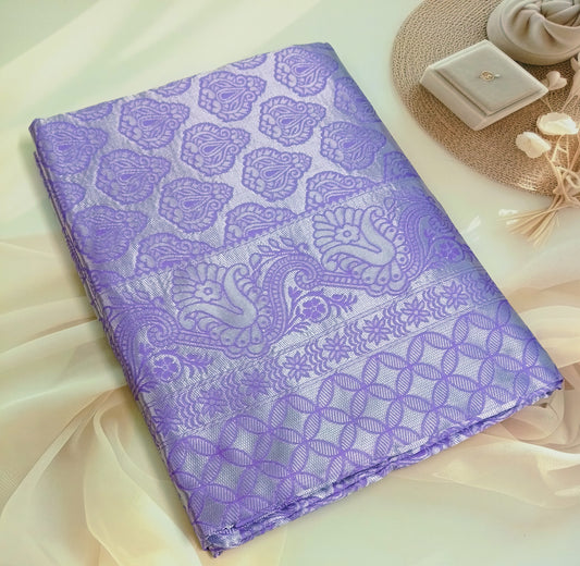 Soft Silk Saree with Unstitched Blouse Piece