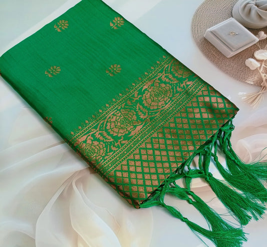 Soft Silk Saree with Unstitched Blouse Piece