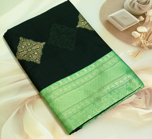 Soft Silk Saree with Unstitched Blouse Piece