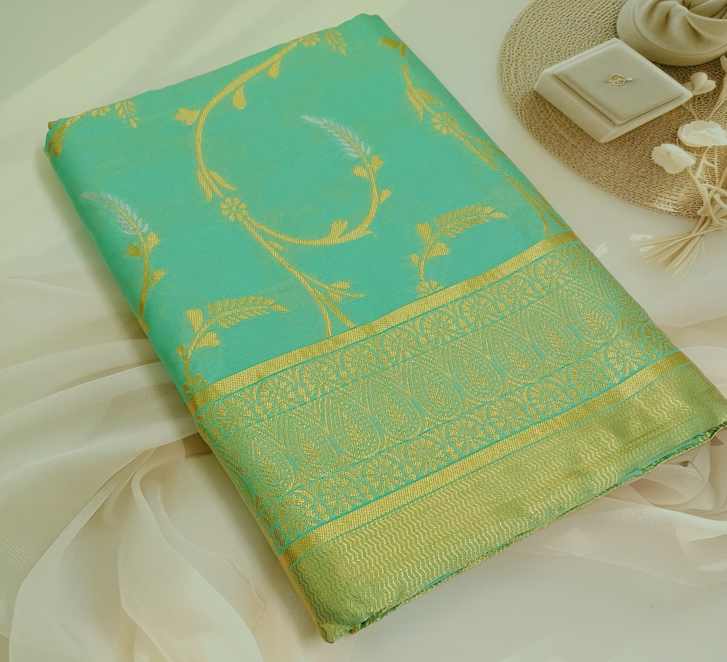 Soft Silk Saree with Unstitched Blouse Piece